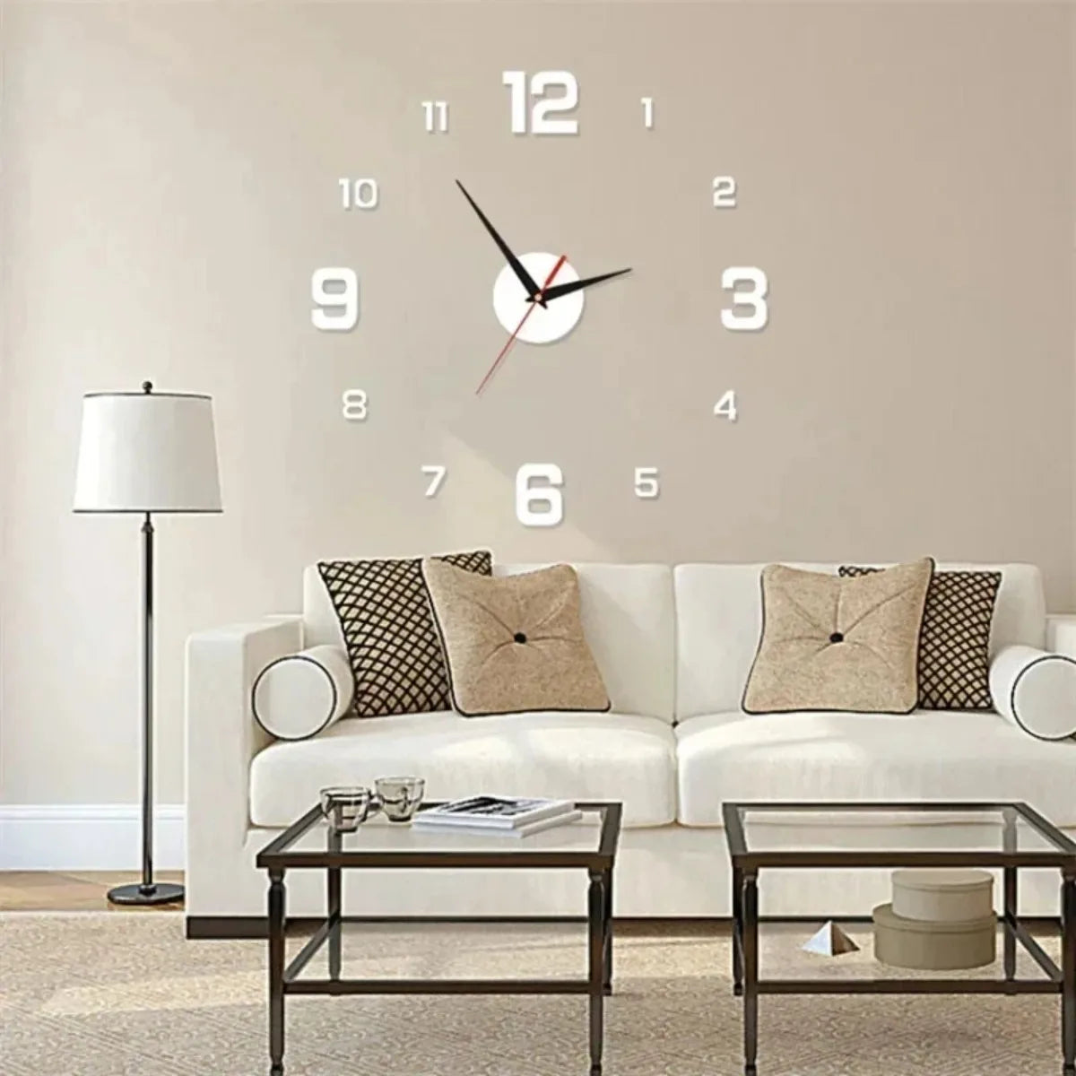 Creative Frameless DIY Wall Clock – Silent Decor for Living Room & Office (PH252)