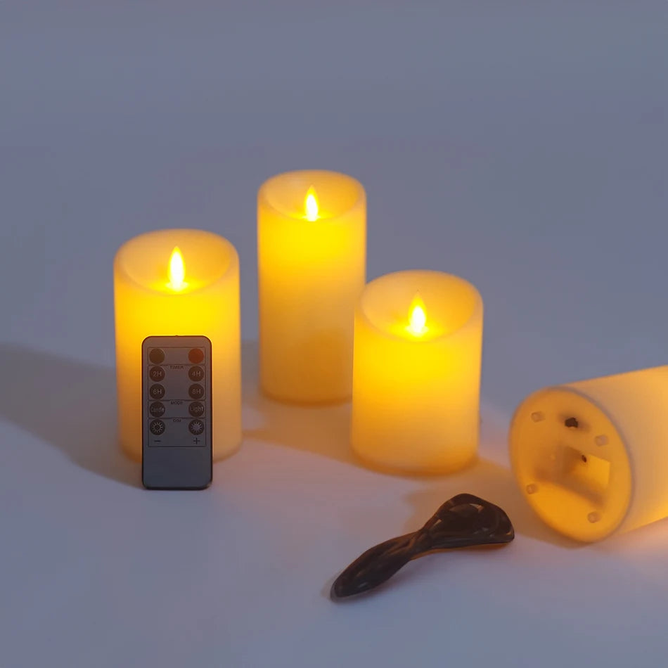 3PC USB Rechargeable LED Flameless Candles