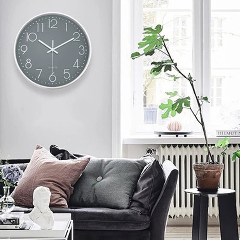 8-Inch Mute Digital Wall Clock – Simple Quartz Home Decor