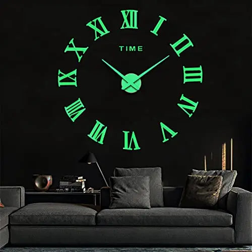 3D Luminous Wall Clock – Modern DIY Digital Design for Living Room