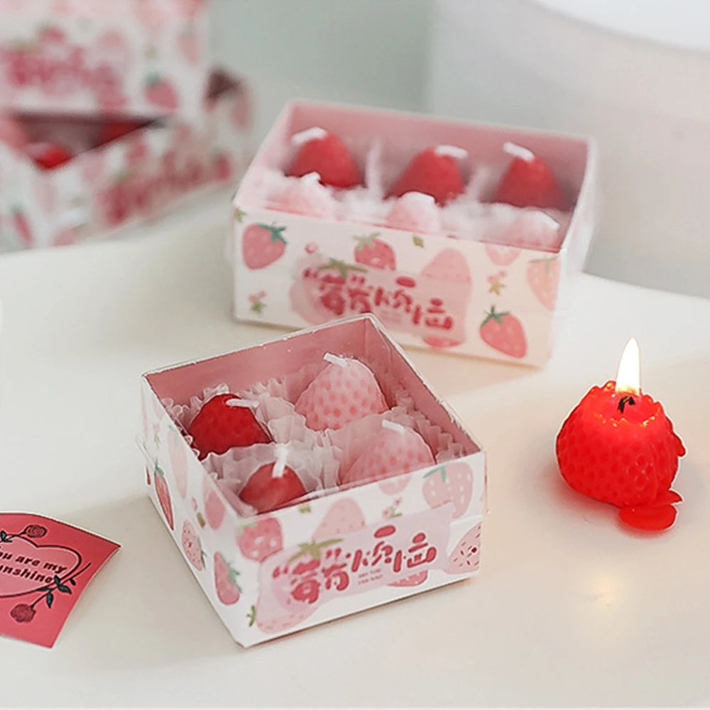 Strawberry Scented Soy Candle – Aromatherapy & Gift