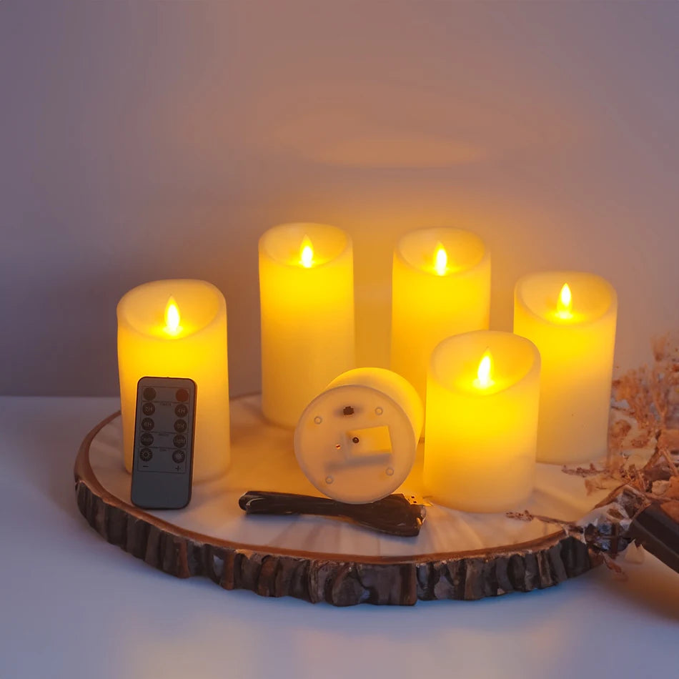 3PC USB Rechargeable LED Flameless Candles