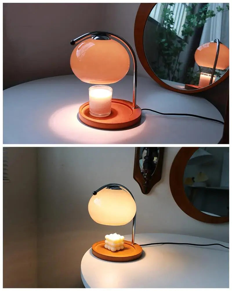 Retro Glass Candle Warmer Lamp – Aromatic & Stylish