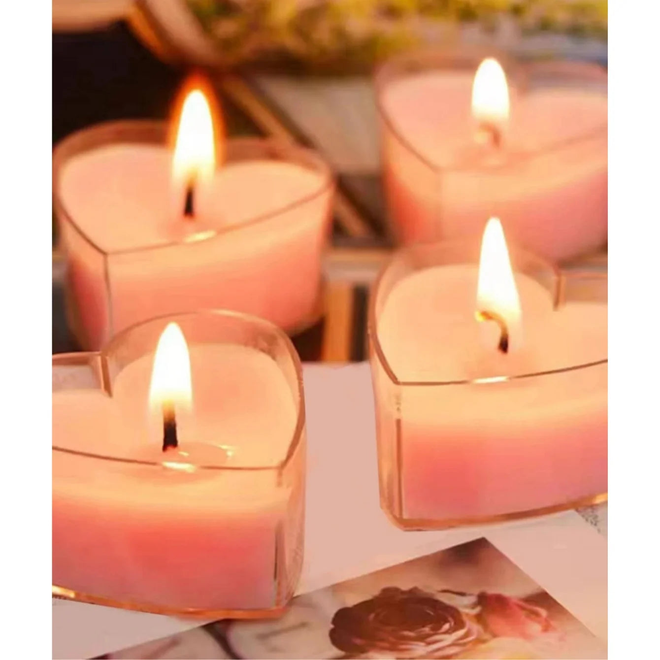 9PC Heart-Shaped Scented Tea Candles – Romantic Decor