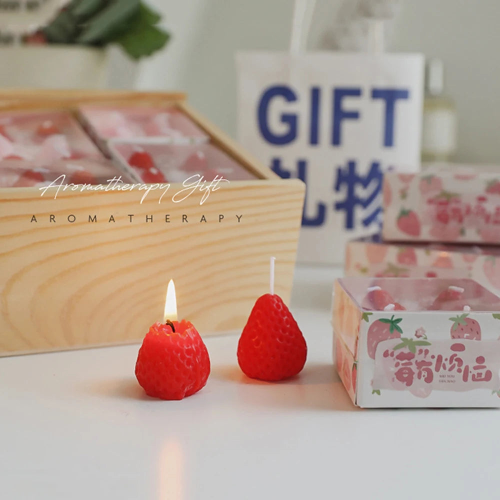 Strawberry Scented Soy Candle – Aromatherapy & Gift