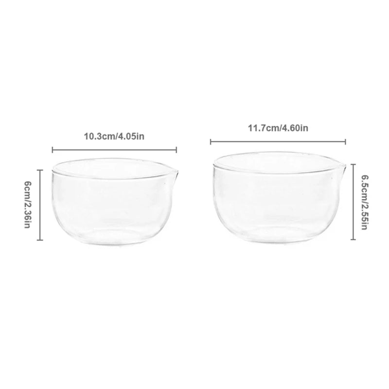 350/600ml Japanese Glass Bowl – Double Glazed for Milk, Coffee, Salad & Fruit