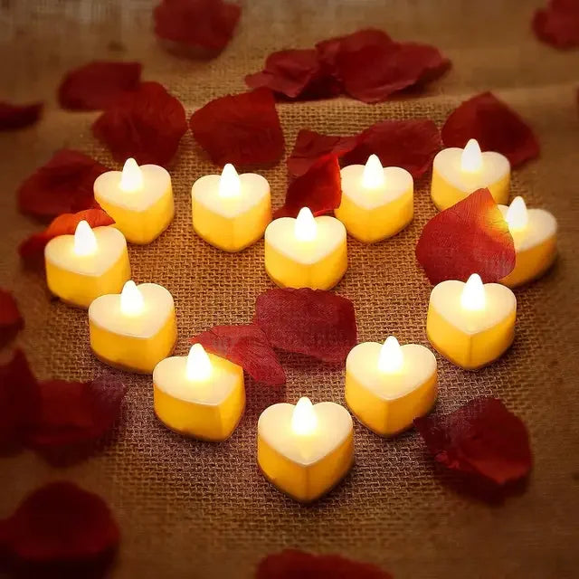 9PC Heart-Shaped Scented Tea Candles – Romantic Decor