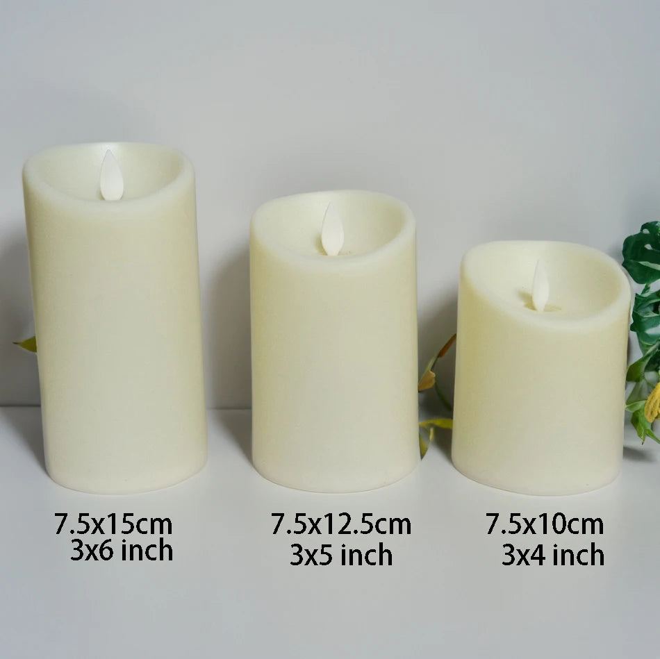 3PC USB Rechargeable LED Flameless Candles