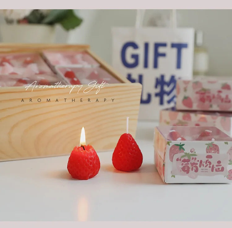 Strawberry Scented Soy Candle – Aromatherapy & Gift