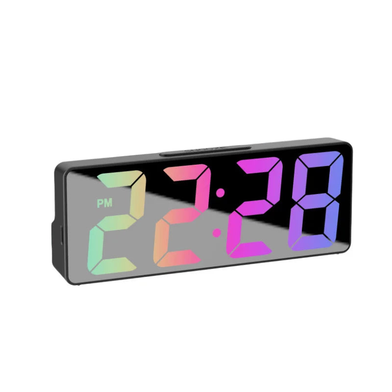 LED Digital Alarm Clock – Temperature Display, Adjustable Brightness, 12/24 Hour